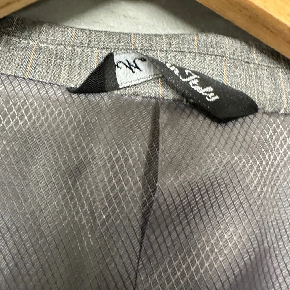 Giorgio Sanetti Mens Wool Suit Jacket and Pants Set Gray 50L‎ Made in Italy